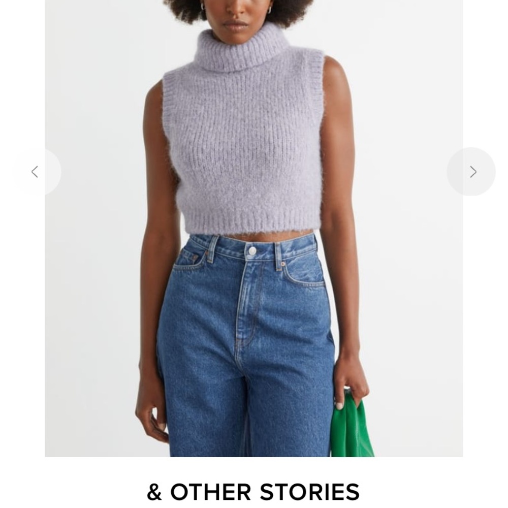 & Other Stories Lilac Knit Sleeveless Top
